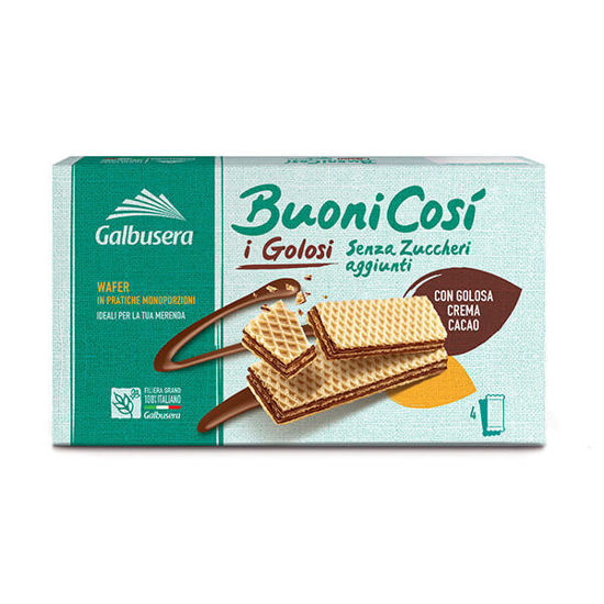 Galbusera BuoniCosi Wafer Cacao Multipack, Senza Zuccheri Aggiunti 180g