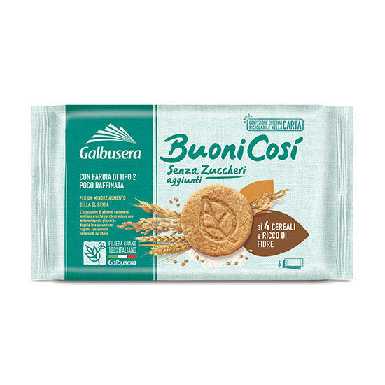 Biscotti Galbusera BuoniCosì 300 g senza zuccheri aggiunti ai 4